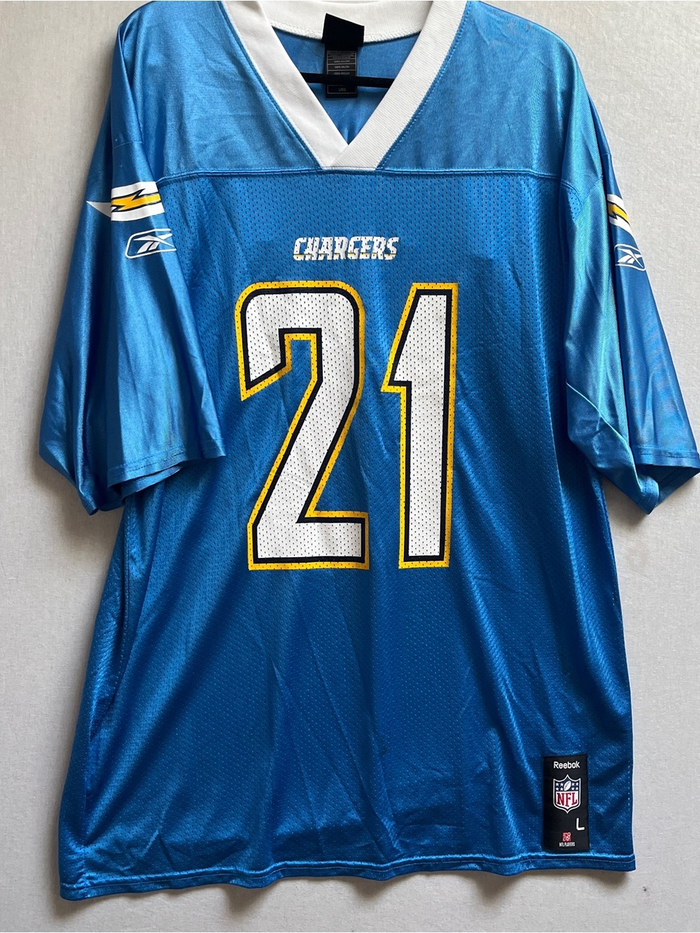 Reebok NFL Chargers LaDainian Tomlinson 21 Football Jersey L